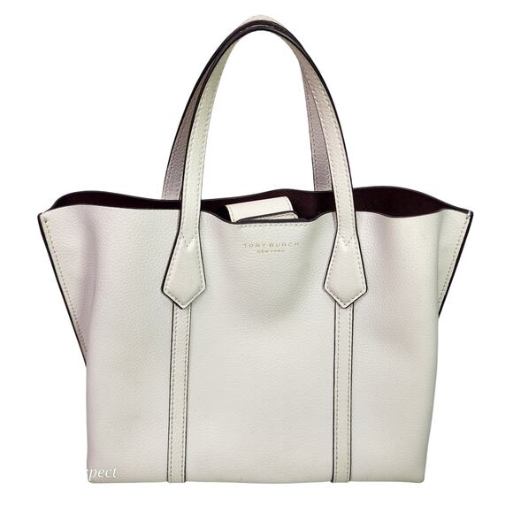 Tory Burch Small Leather Perry Triple Compartment Tote Bag 10x10 - Picture 1 of 11